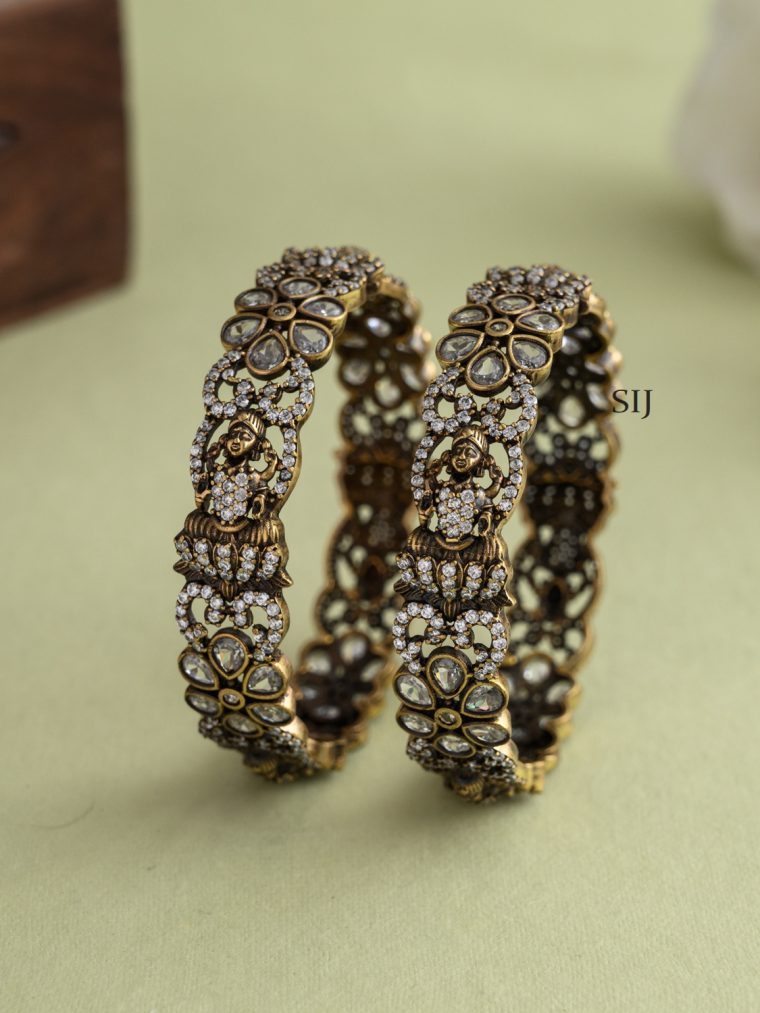 Imitation White Victorian Stones Lakshmi Bangles