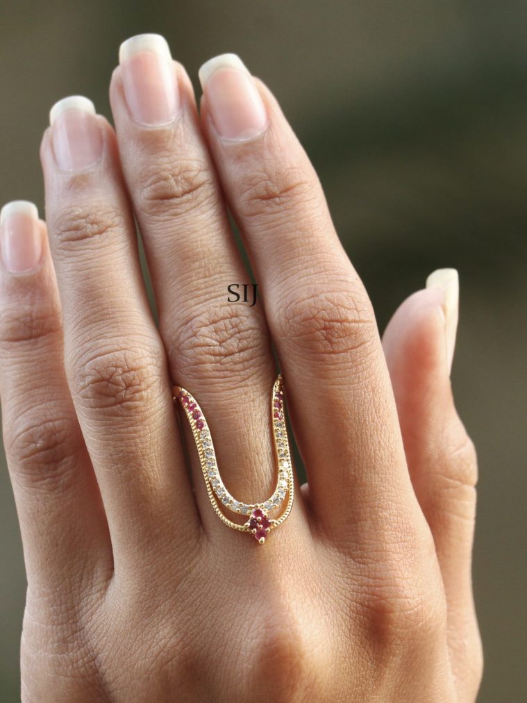 Imitation Vanki V Type Finger Ring