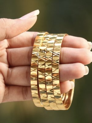 Imitation Hexagon Design Bangles