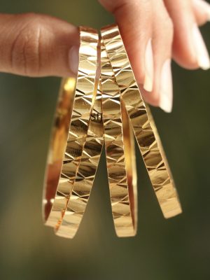 Imitation Hexagon Design Bangles