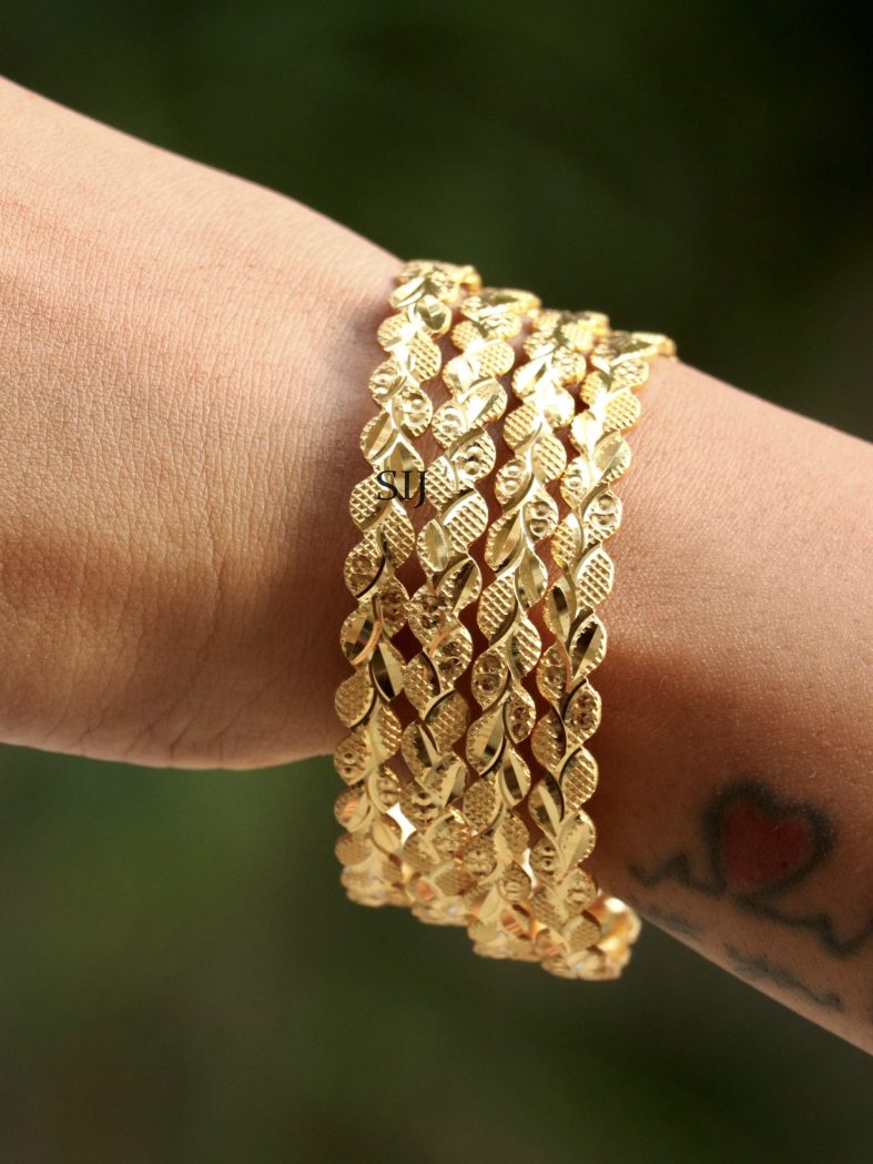 Traditional Leaf Design Bangles