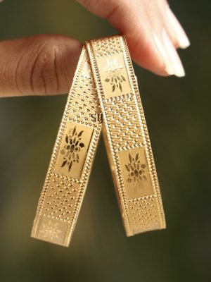 Imitation Gold Plated Broad Bangles