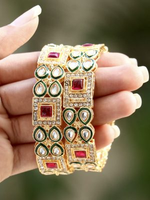 Artificial Kundan Stones Bangles