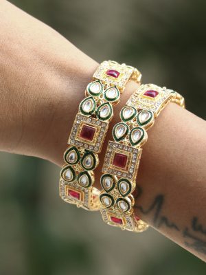 Artificial Kundan Stones Bangles