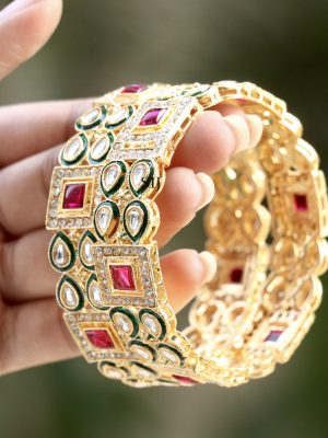 Artificial Kundan Stones Bangles