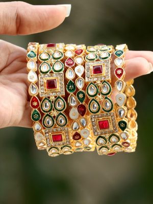 Imitation Kundan Stones Bangles