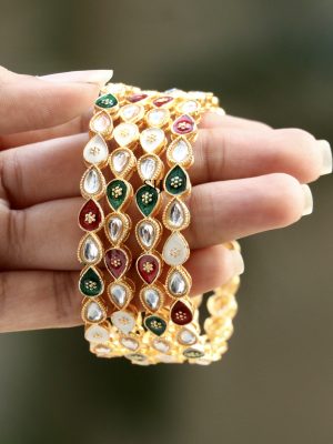 Traditional Kundan Stones Bangles