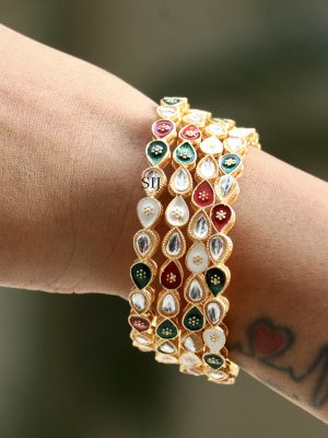 Traditional Kundan Stones Bangles