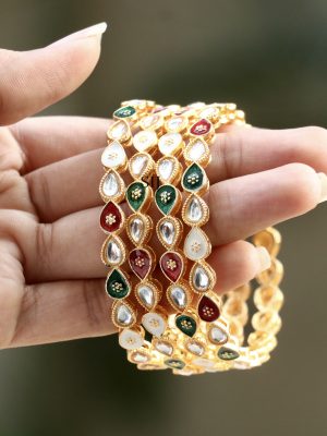 Traditional Kundan Stones Bangles