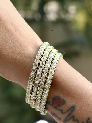 Imitation Kundan and AD Stones Bangles