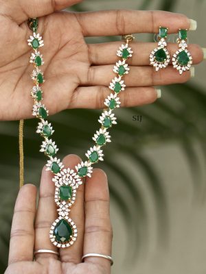 Traditional Ruby / Emerald Stones Necklace Set