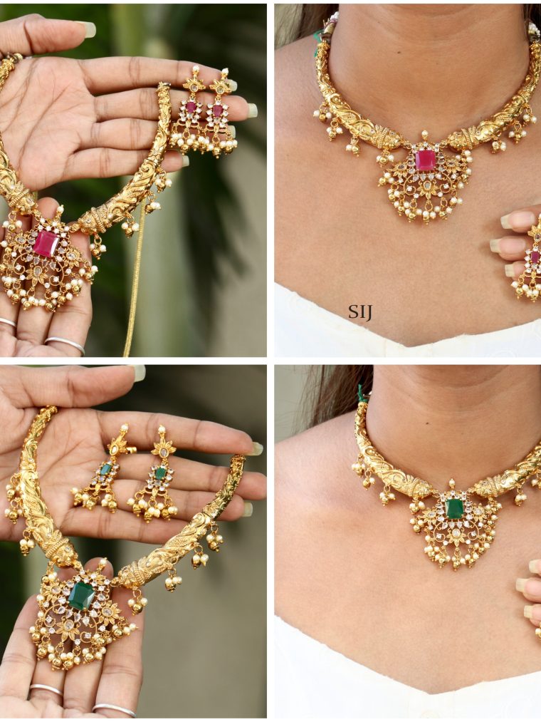 Imitation Hasli Kemp Stones Necklace Set