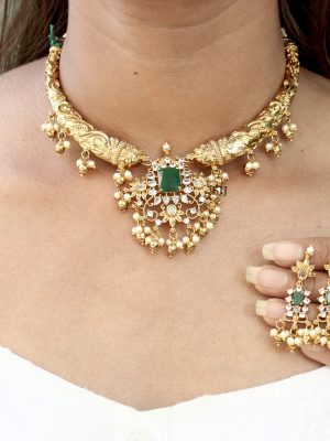 Imitation Hasli Kemp Stones Necklace Set