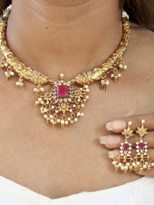 Imitation Hasli Kemp Stones Necklace Set