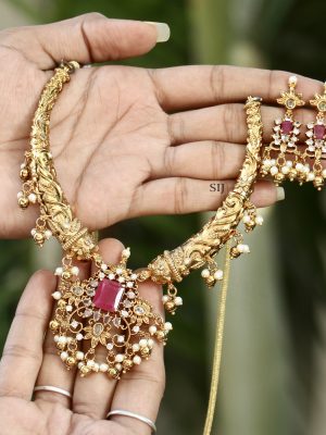 Imitation Hasli Kemp Stones Necklace Set