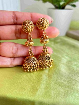 Imitation Jhumkas Type Necklace Set