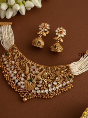 Artificial Peacock Bridal Choker