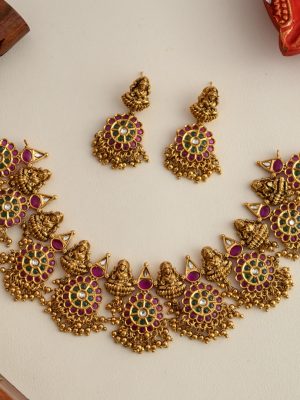 Antique Lakshmi Motif Bridal Necklace