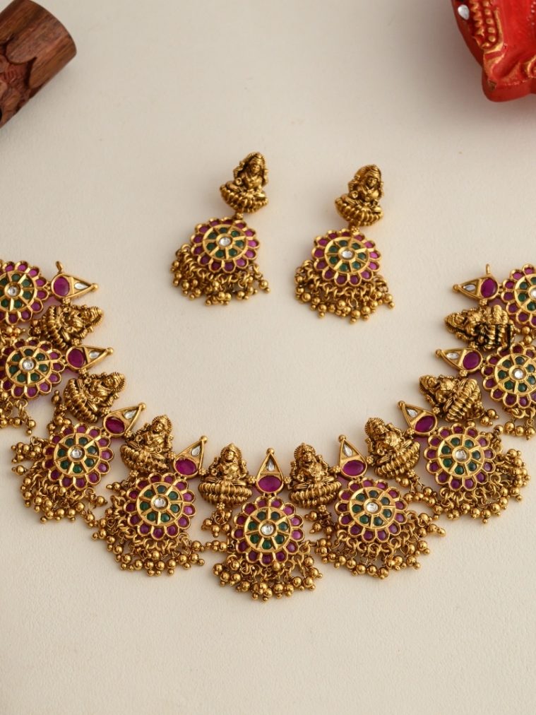 Antique Lakshmi Motif Bridal Necklace