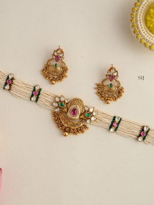 Multi Layers Pearls Kundan Choker