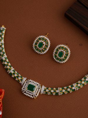 Green and AD Stones Kante Necklace