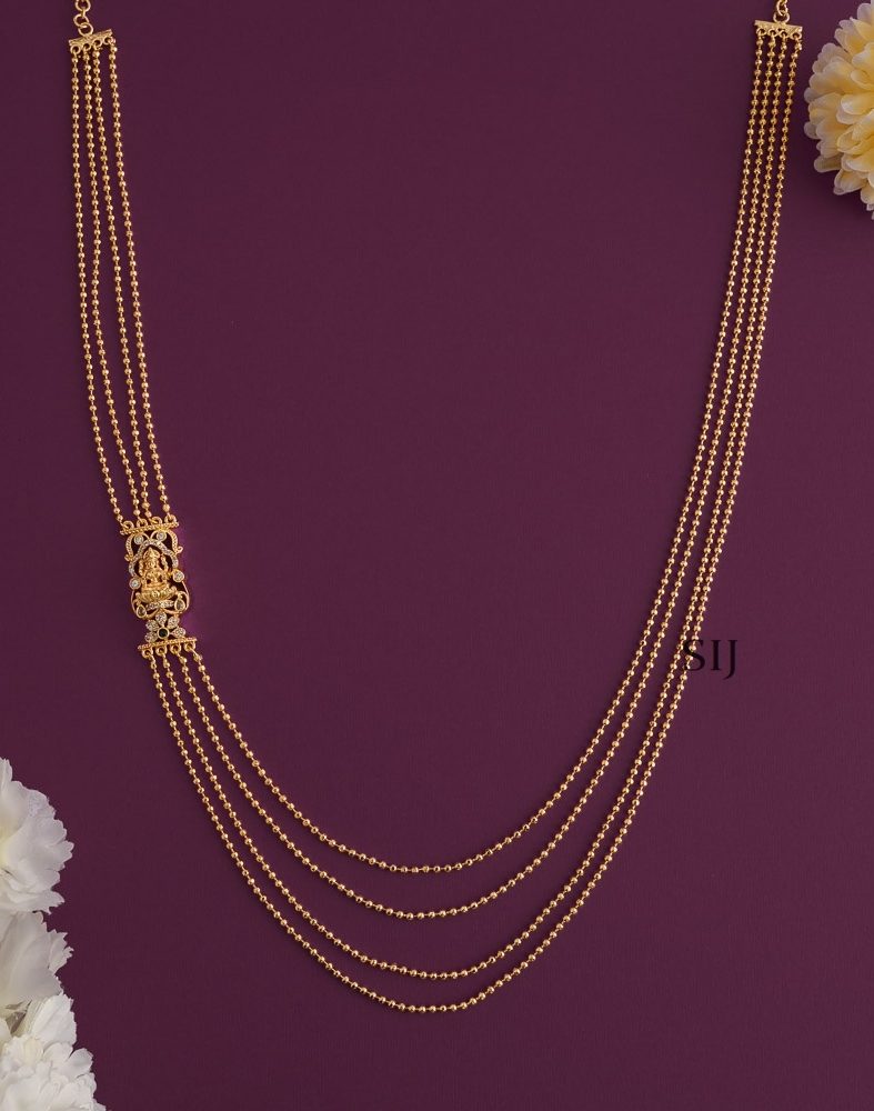 Traditional Lakshmi Mugappu Layer Chain