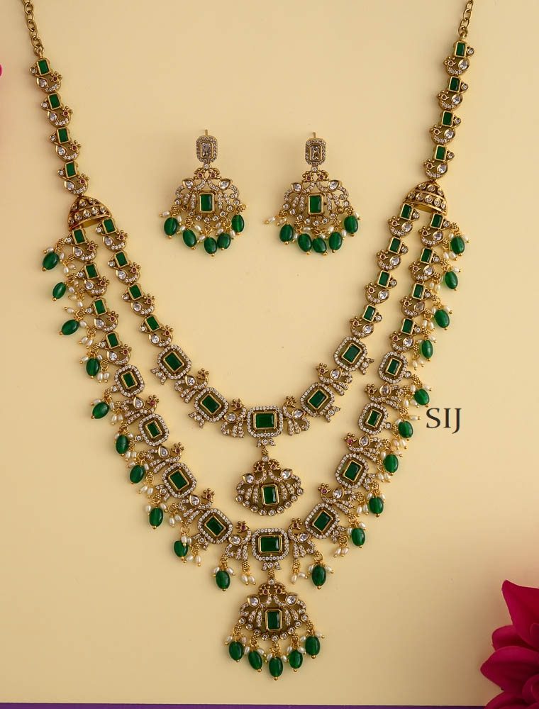 Traditional Victorian Green Stones Layer Haram