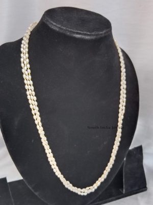 Three Layered Rice Pearl Short Chain
