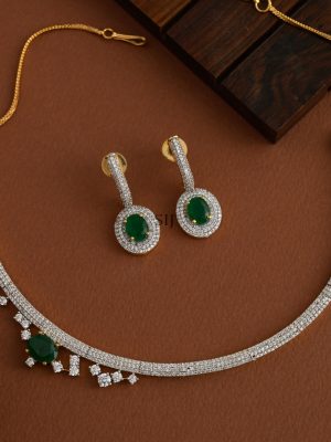 Artificial AD &Green Stones Necklace