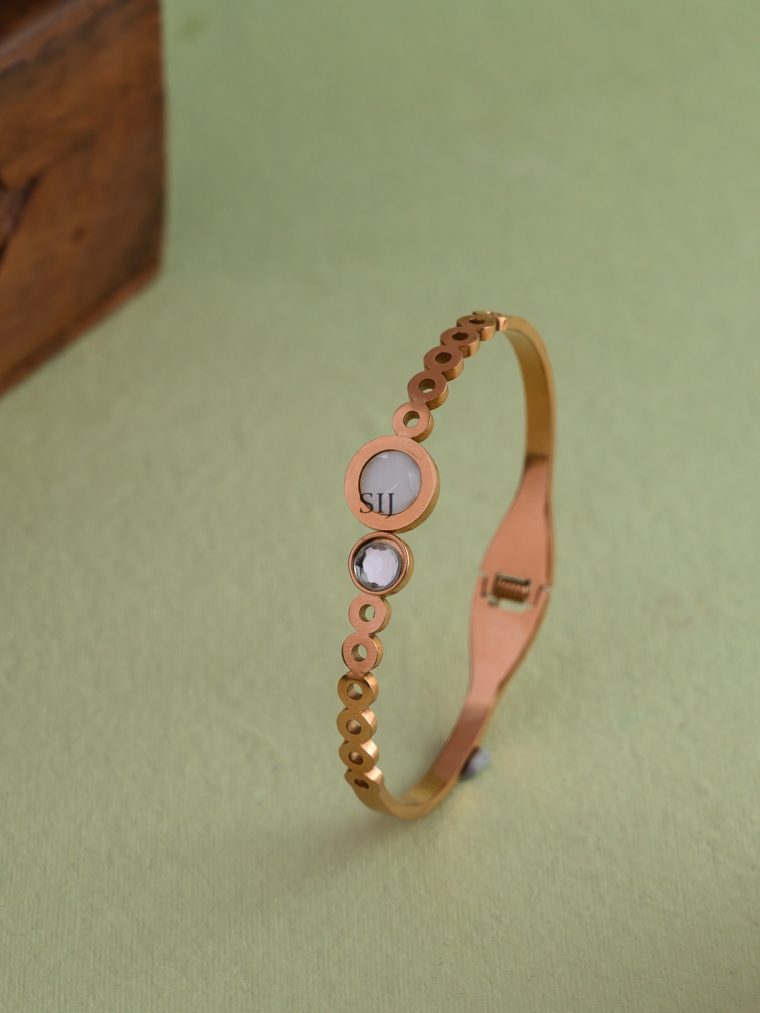 Circle Shape Design Rose Gold Bracelets