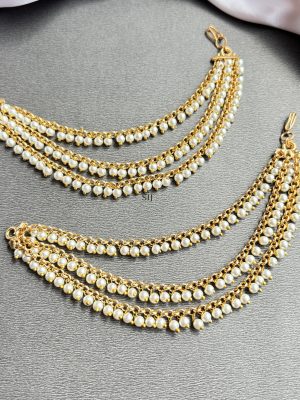 Gold Finish Three Layered Pearl Mattal