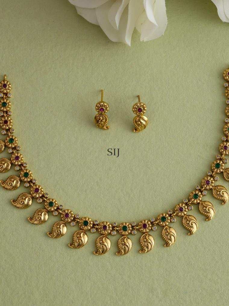 Gold Plated Mango Design Necklace