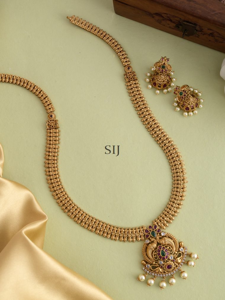 Gold Plated Pearl Drop Kavitha Haram