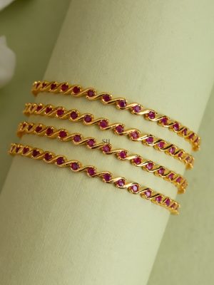 Imitation Bharathi Ruby Stones Bangle