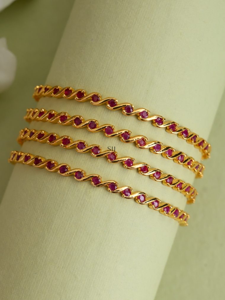 Imitation Bharathi Ruby Stones Bangle