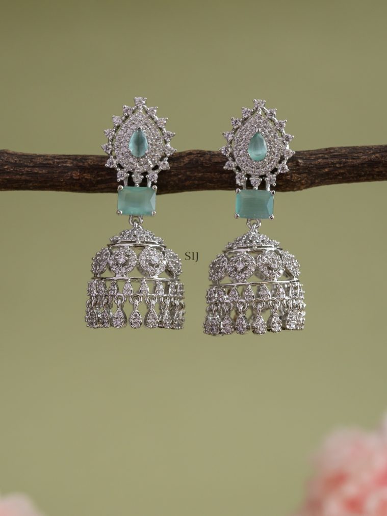 Imitation Kiki Teal Jhumkas