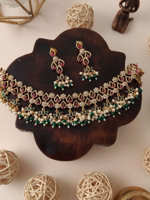 Imitation Multicolor Stones Beaded Choker