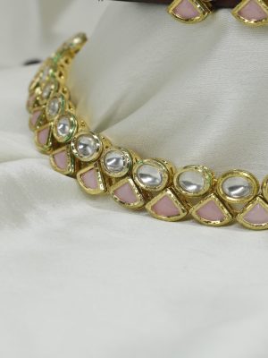 Light Pink Stones Kundan Necklace