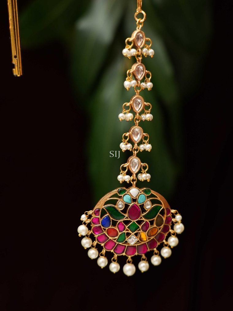 Multicolor Stones Polki Tikka