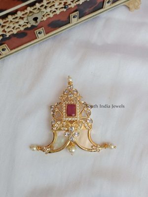 Rectangle Ruby Tigers Nail Pendant