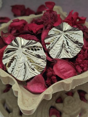 Silver Plated Leaf Design Earrings