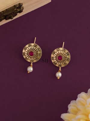 Star Design Pink Stone Kanthi Necklace