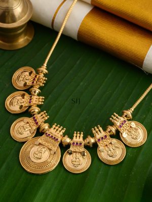 Temple Design Lakshmi Coin Bridal Necklace