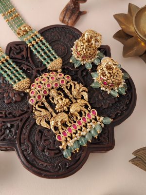 Traditional Lakshmi Pendant Beaded Haram