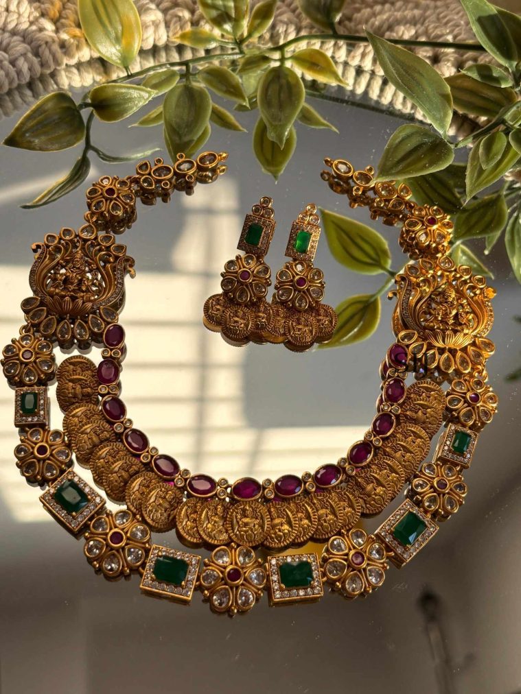 Traditional Kemp Ashtalakshmi Necklace