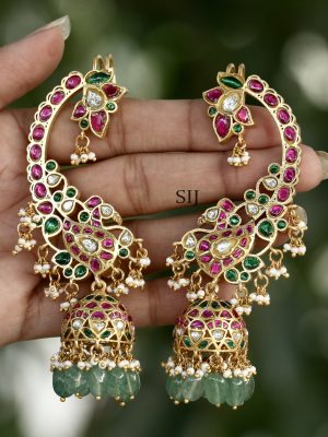 Artificial Jadau Kundan Ear-cuff Earrings