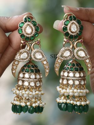 Imitation Jadau Kundan Jhumkas