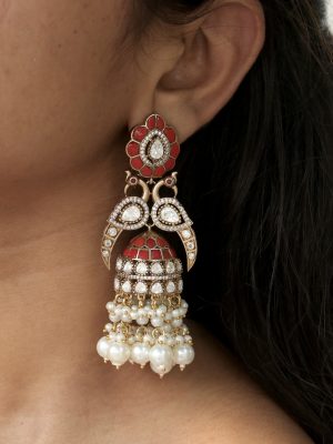 Traditional Jadau Kundan Jhumkas