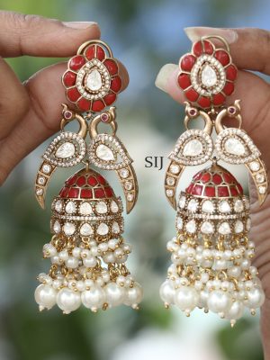 Traditional Jadau Kundan Jhumkas