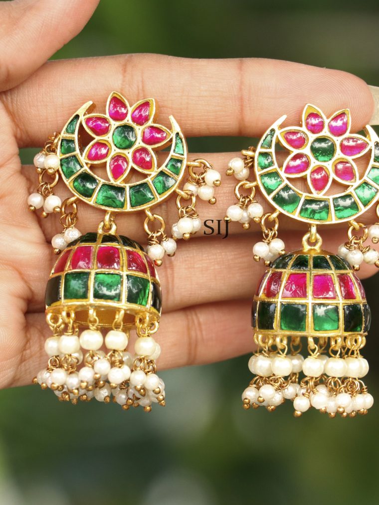 Gold Plated Jadau Kundan Jhumkas